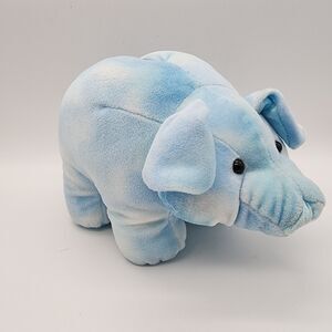 Dan Dee Plush Piggy Bank 12" Blue Fur Baby Coin Collector Choice Stuffed Toy